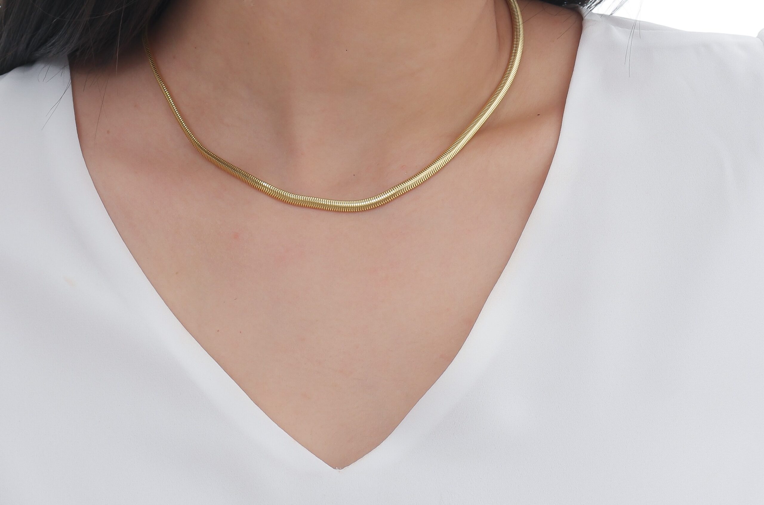 Colar Choker Snake ouro
