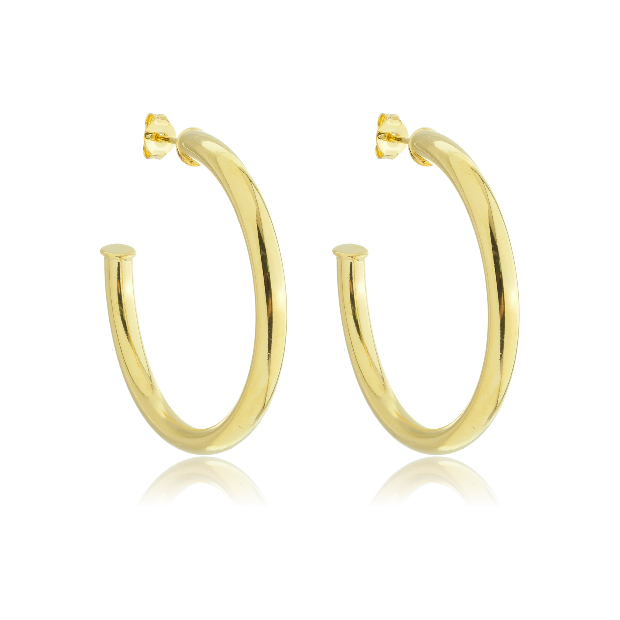 Argola Tube Hoop  Ouro