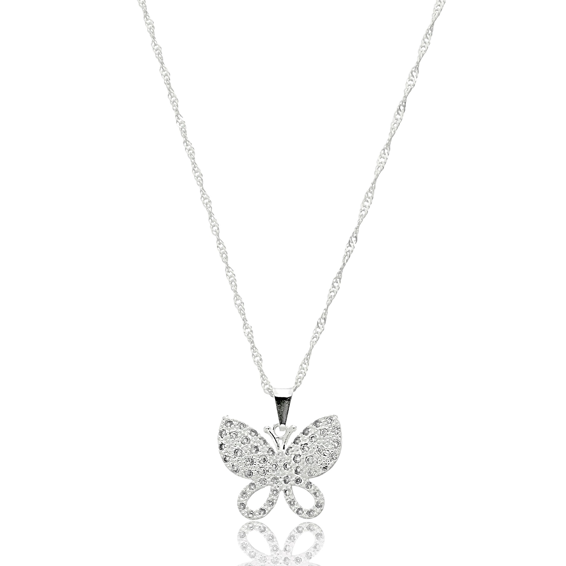 Colar Borboleta Ethila Prata
