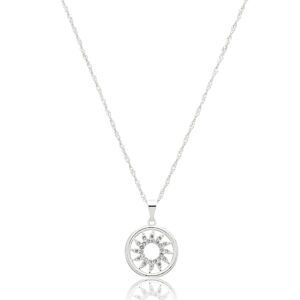 Colar Flor de Sol Prata