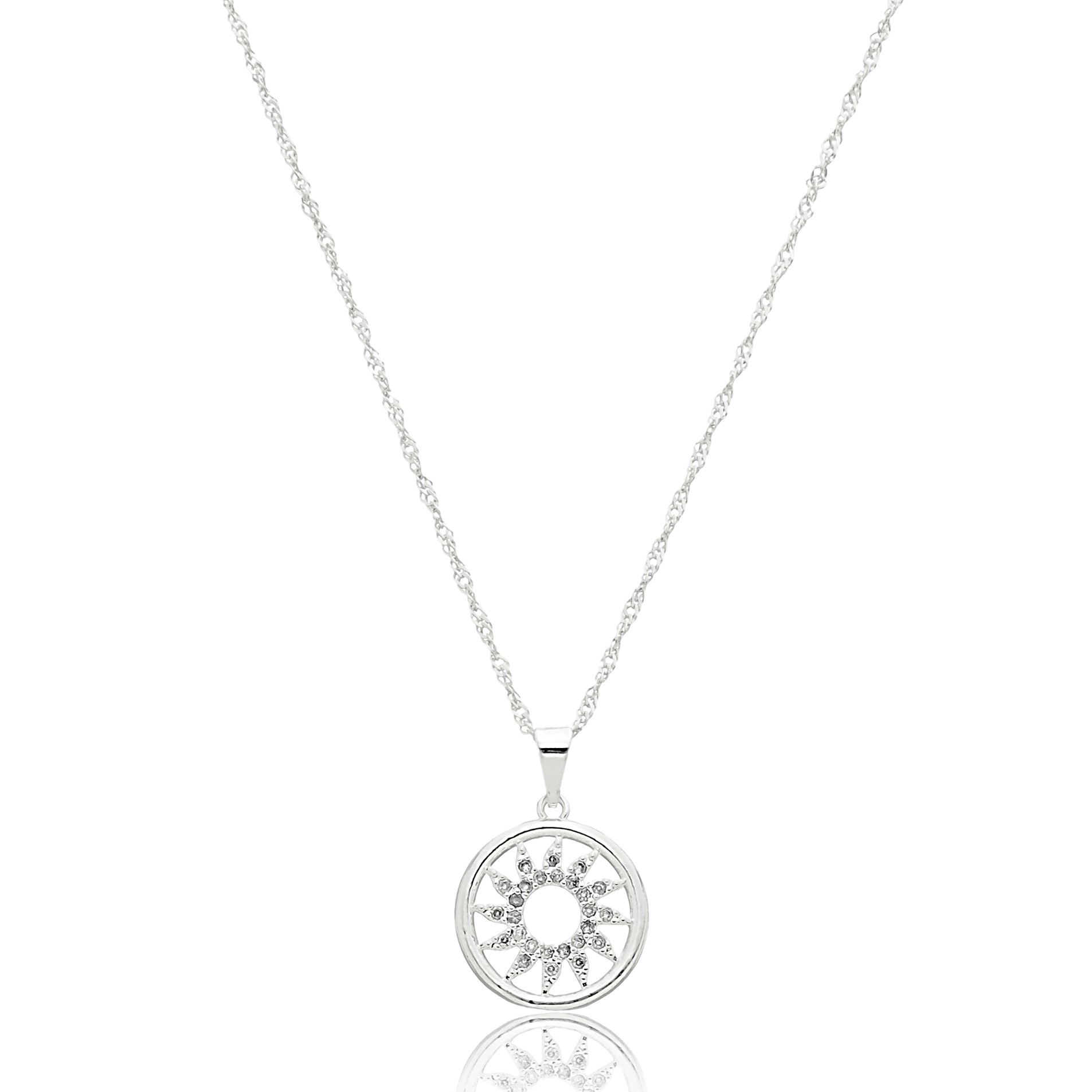 Colar Flor de Sol Prata