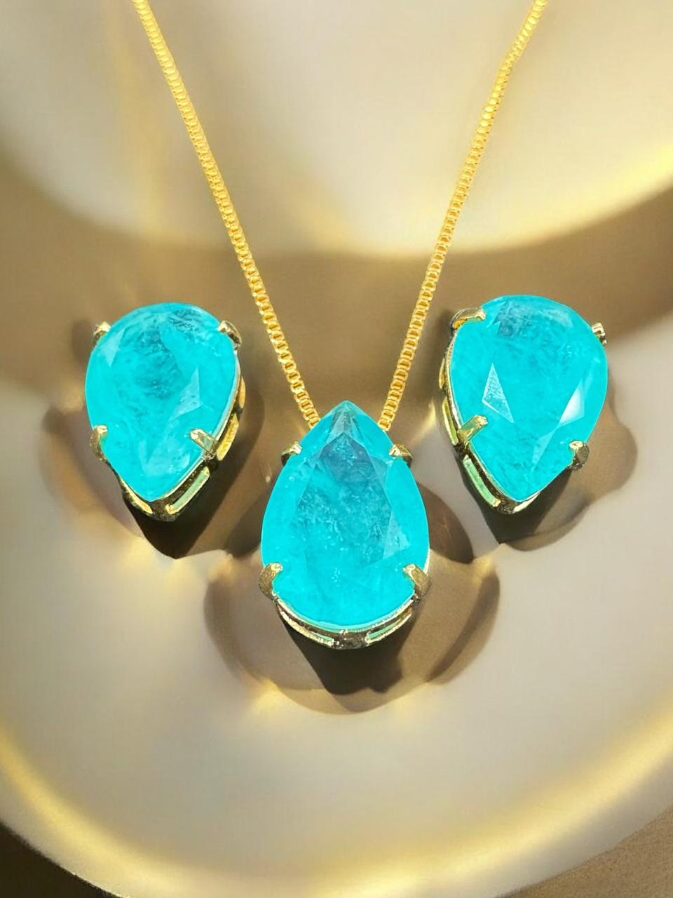 conjunto gota turquesa circulo de gaia